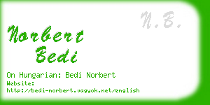 norbert bedi business card